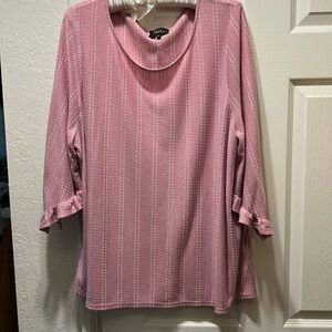 Mauve & white top 2X